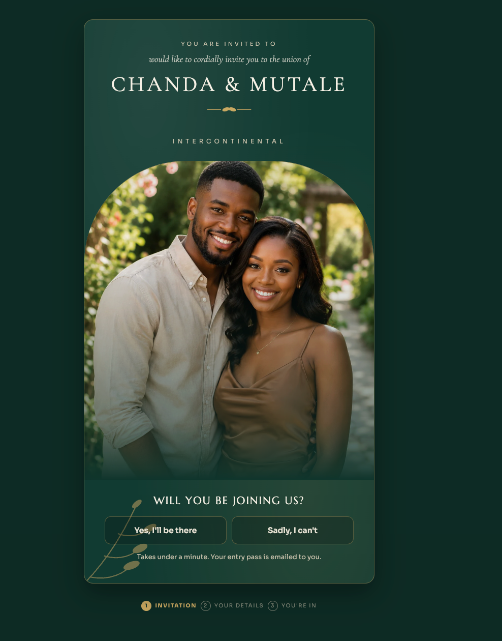 Velure invitation design